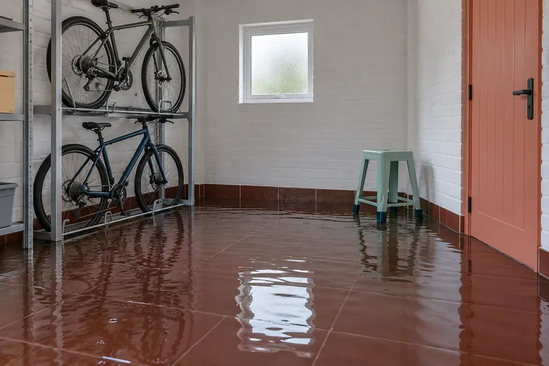 Water Extraction Near Miller Park — standing water across an affected interior
