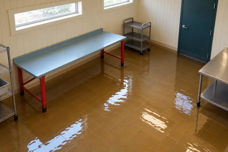 Water Extraction Near Wilson Park — standing water across an affected interior