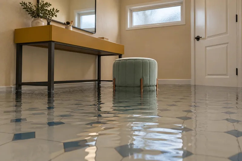 Water Extraction Near Lions Park — standing water across an affected interior