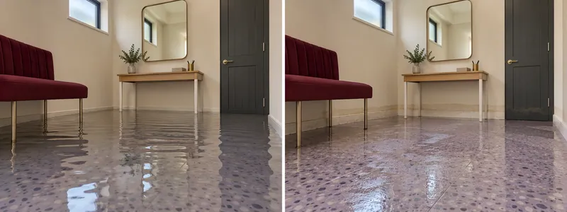 Water Extraction Near Jackson Park — same room with pooled water and after collection