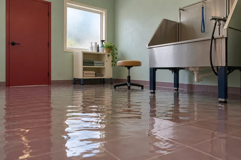 Water Extraction Near West Temple Park — standing water across an affected interior